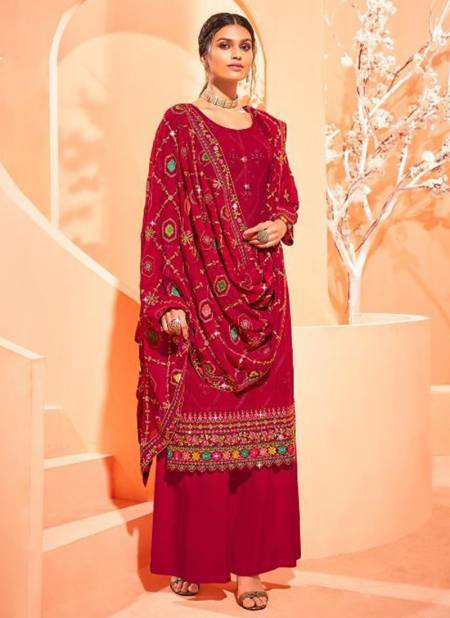 Rani Colour Dulhan Radha New Latest Designer Festive Wear Georgette Plazzo Suit Collection 841